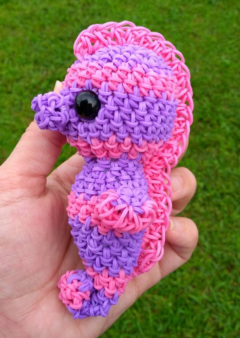 Loomigurumi Seahorse Rubber Band Figure Rainbow Loom Animal Etsy