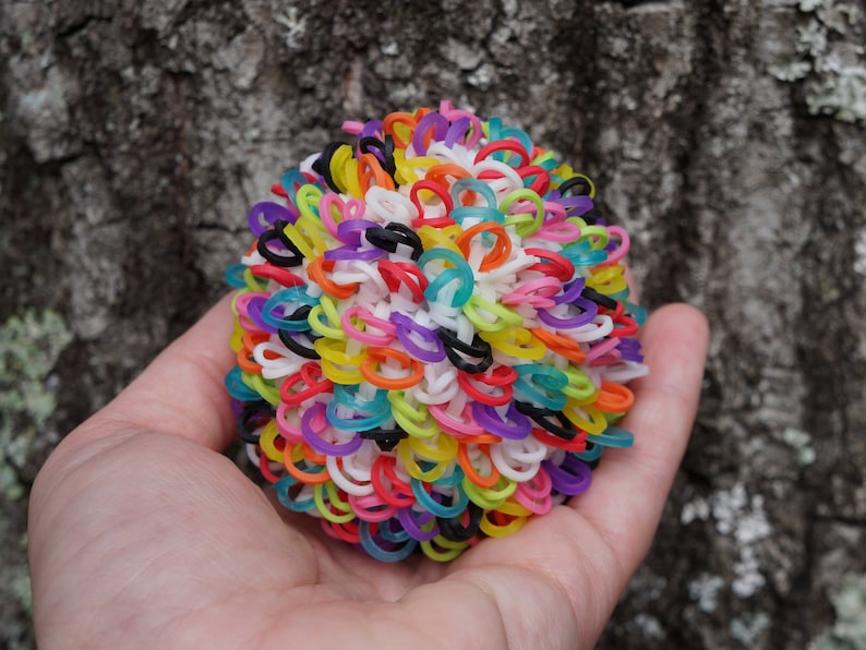 Stress Ball Sensory Rainbow Loom Rubber Band Stress Reliever Etsy