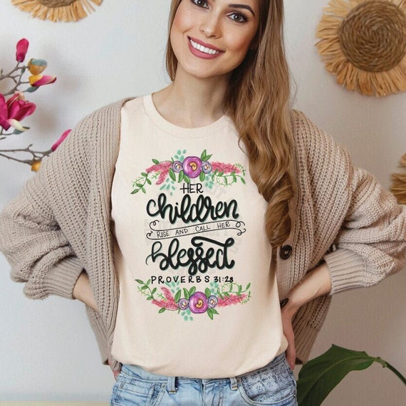 Premium Blessed Nana Proverbs 31:28 T-Shirt Premium Blessed Nana Proverbs 31:28 T-Shirt