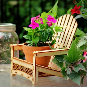 Adirondack Chair. Outdoor Planter, Drink Holder, Beach Buddy, Table Centerpiece, Party Decorations, etc. 2 sizes DIY wood kits Bild 2