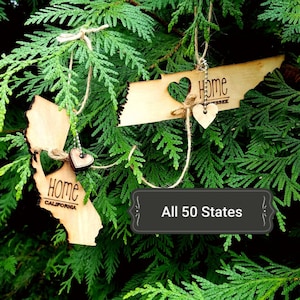 All US State Ornaments. Heart & Home. Show love for the place that stole your heart with these Ornaments, Keychains, and tokens of love