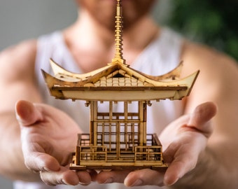 Japanese Pagoda Lantern! A Mini 3D Kit LED Tea Light Candle Holder To Get Peace, Love, and Zen Back Into Your Busy Life