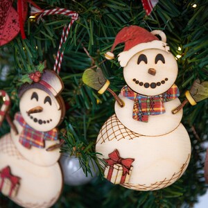 DIY Christmas Ornament Kits, Gingerbread Man & Snowman Color and Build ...