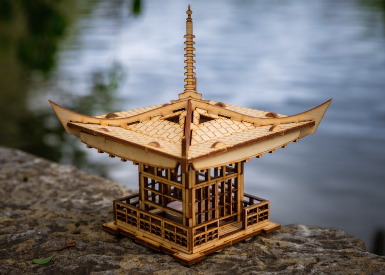 Japanese Pagoda Lantern A Mini 3D Kit LED Tea Light Candle Holder To Get Peace, Love, and Zen Back Into Your Busy Life image 5