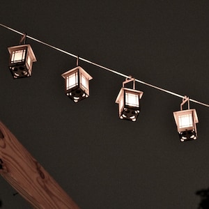 Craftsman Bungalow Luminaires. String Light lanterns give off warm light while hanging or resting on a table. DIY kits you snap together image 4