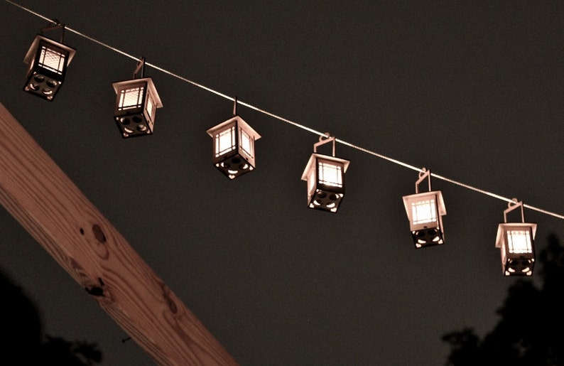 Craftsman Bungalow Luminaires. String Light lanterns give off warm light while hanging or resting on a table. DIY kits you snap together image 4