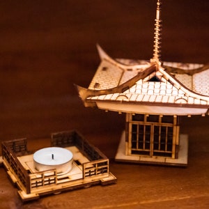 Japanese Pagoda Lantern A Mini 3D Kit LED Tea Light Candle Holder To Get Peace, Love, and Zen Back Into Your Busy Life image 7