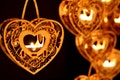Heartstrings, Hanging Tealight Luminaire kits. Natural wood model kit you punch out and snap together!