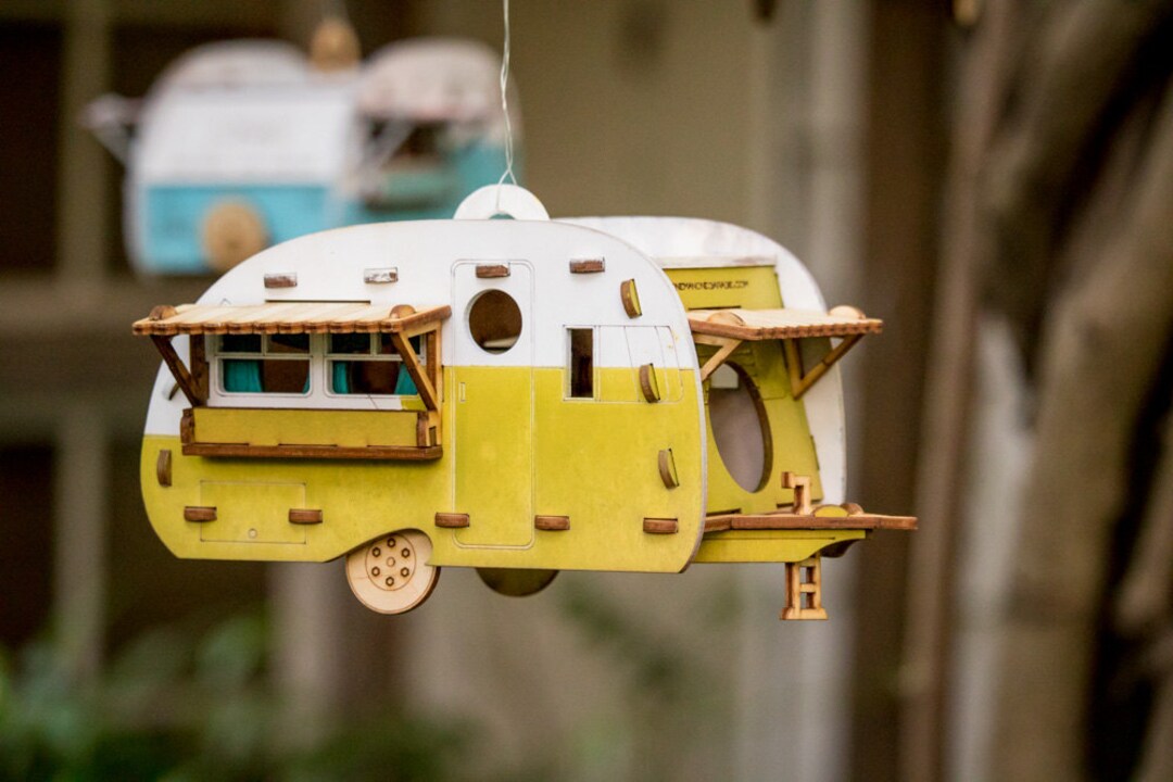 Paintable Camper Birdhouse Kit: 3D Miniature Trailer Model - Etsy