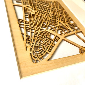 Your Custom Street Map Wooden Cutout of your favorite Town & Neighborhood. Map centered over your exact address, building, or intersection image 3