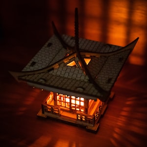 Japanese Pagoda Lantern A Mini 3D Kit LED Tea Light Candle Holder To Get Peace, Love, and Zen Back Into Your Busy Life zdjęcie 4