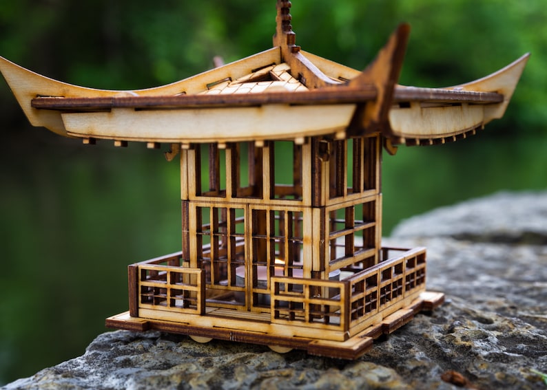 Japanese Pagoda Lantern A Mini 3D Kit LED Tea Light Candle Holder To Get Peace, Love, and Zen Back Into Your Busy Life zdjęcie 3