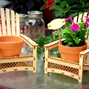 Adirondack Chair. Outdoor Planter, Drink Holder, Beach Buddy, Table Centerpiece, Party Decorations, etc. 2 sizes DIY wood kits image 4