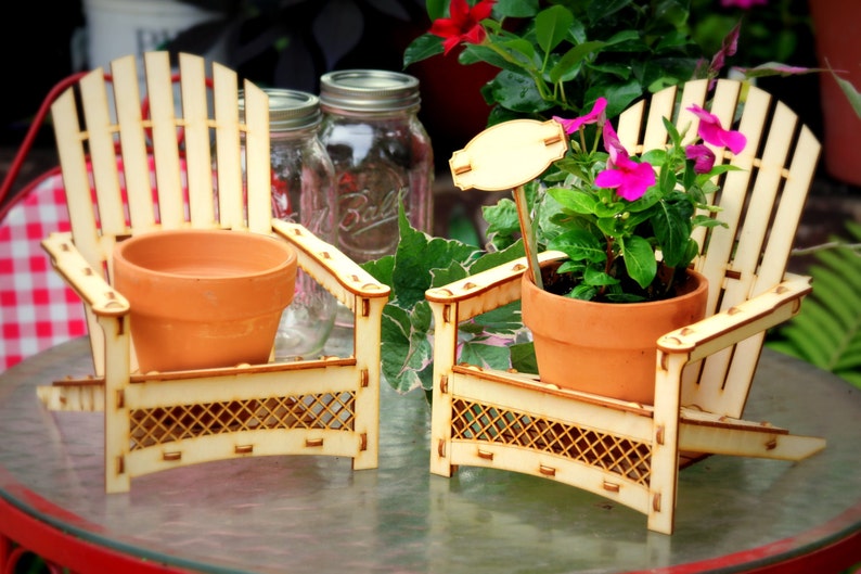 Adirondack Chair. Outdoor Planter, Drink Holder, Beach Buddy, Table Centerpiece, Party Decorations, etc. 2 sizes DIY wood kits image 4