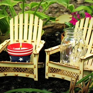 Adirondack Chair. Outdoor Planter, Drink Holder, Beach Buddy, Table Centerpiece, Party Decorations, etc. 2 sizes DIY wood kits Bild 6