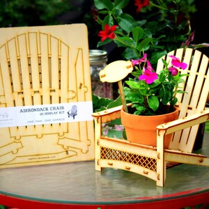 Adirondack Chair. Outdoor Planter, Drink Holder, Beach Buddy, Table Centerpiece, Party Decorations, etc. 2 sizes DIY wood kits Bild 5