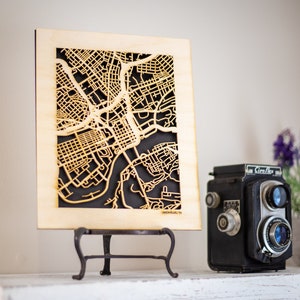 50 Well-Traveled World Destination City Street Maps. 8x10 Wood Cutouts. Your favorite places like: Sydney, Tokyo, Paris, plus Many More image 5