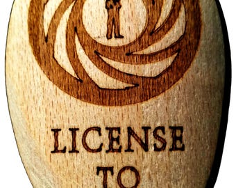 James Bond 007 No Time To Die Inspired License To Cook (Kill) Wooden Baking Cooking Spoon Beech Wood Fan Gift Present UK