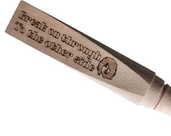 The Doors Inspired Doorstop – Break On Through To The Other Side Engraved Beech Wood Wedge with Jim Morrison Design UK Seller House Warming