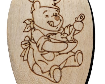 Winnie The Pooh and Tigger Wooden Spoons Fan Wooden Baking Cooking Spoon Beech Wood Baker Gift Present UK