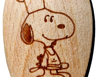 Snoopy Charlie Brown Woodstock Inspired Wooden Baking Spoon Wood Cooking Baker Present Gift Fan UK