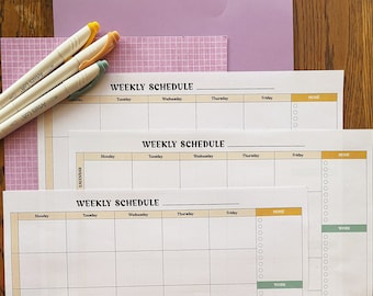 Weekly Schedule Templates