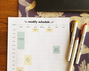 Weekly Timetable Schedule