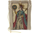 Linen crossbody bag for women, Medieval pouch bag, Festival fashion, Renaissance purse, Beige cloth handbag, Renaissance fair pouch