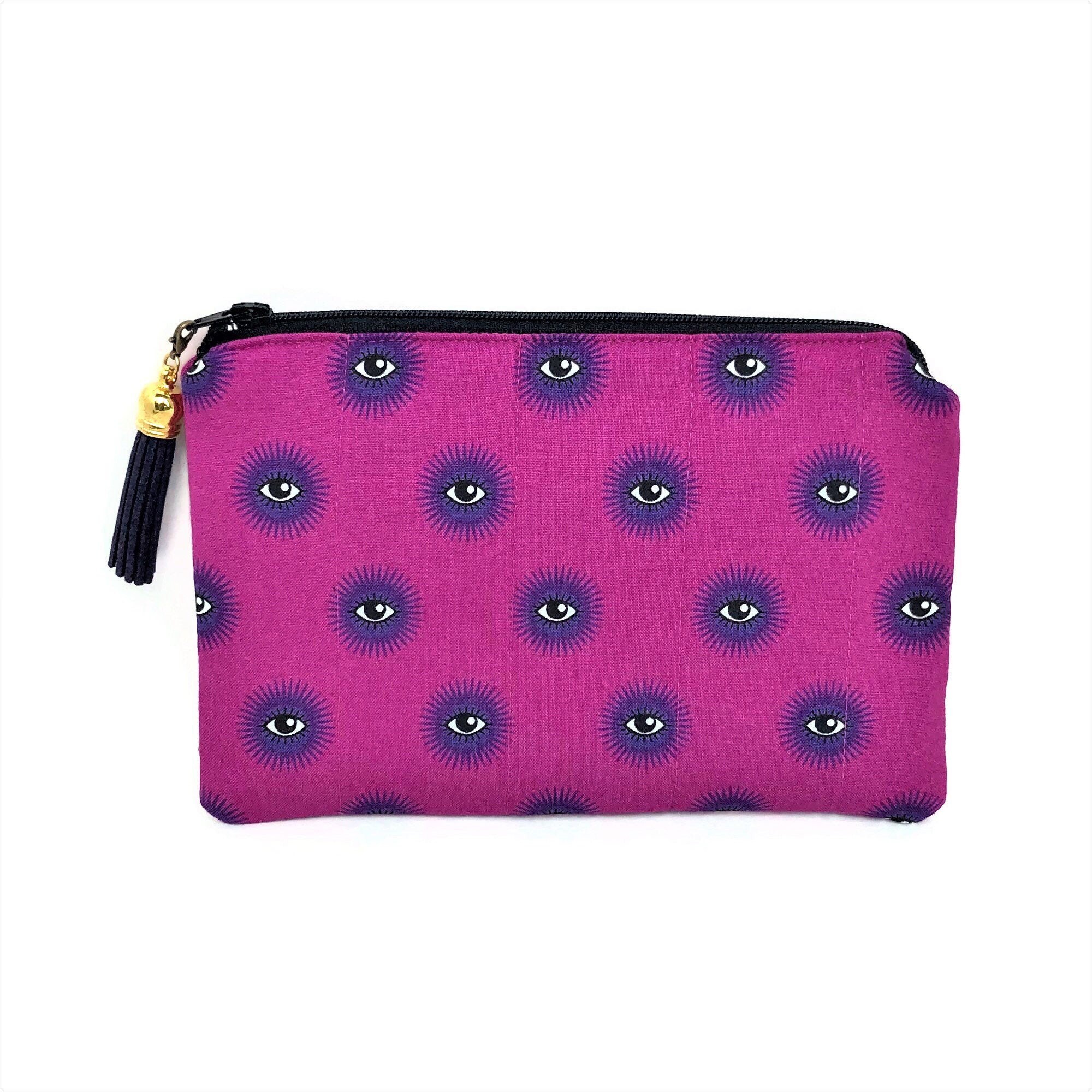 Evil Eye purse Small zipper bag Cosmetic pouch Make up bag Etsy