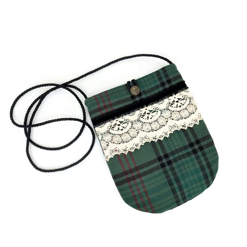 Cloth Handbags Small Purse Tartan Plaid Crossbody Bag Cloth handbags Fall bags and purses Cute Purse Romantic Scottish Wool Pouch Bag