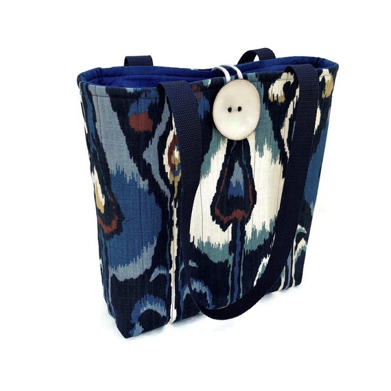 blue tote purse