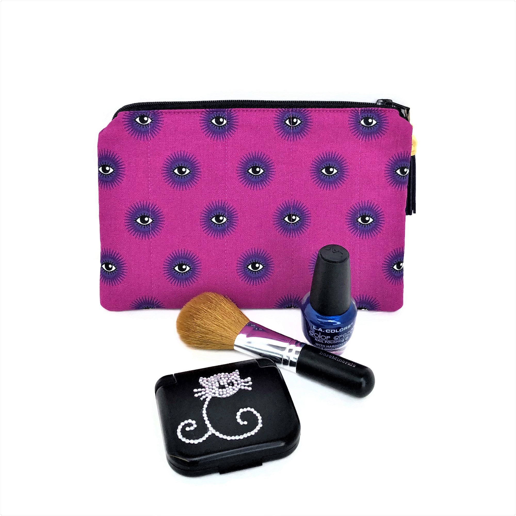 Evil Eye purse Small zipper bag Cosmetic pouch Make up bag Etsy