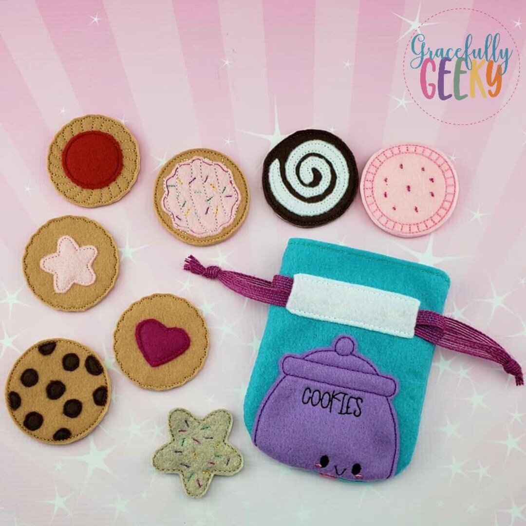 Cookies Drawstring Bag Embroidery Design 5x7 Hoop or Larger Etsy