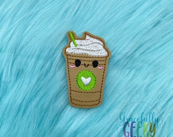 Coffee Frap Kawaii Feltie ITH embroidery design 4x4 hoop or larger