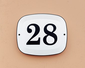 Modern House Numbers - Address Number Sign - Horizontal House Number Plaque