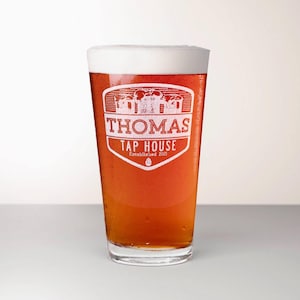 Custom Beer Glass, Engraved Pint Glass - Summit