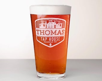 Individuelles Bierglas, Graviertes Pintglas - Gipfel