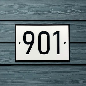 Modern House Numbers - Address Sign Horizontal Plaque