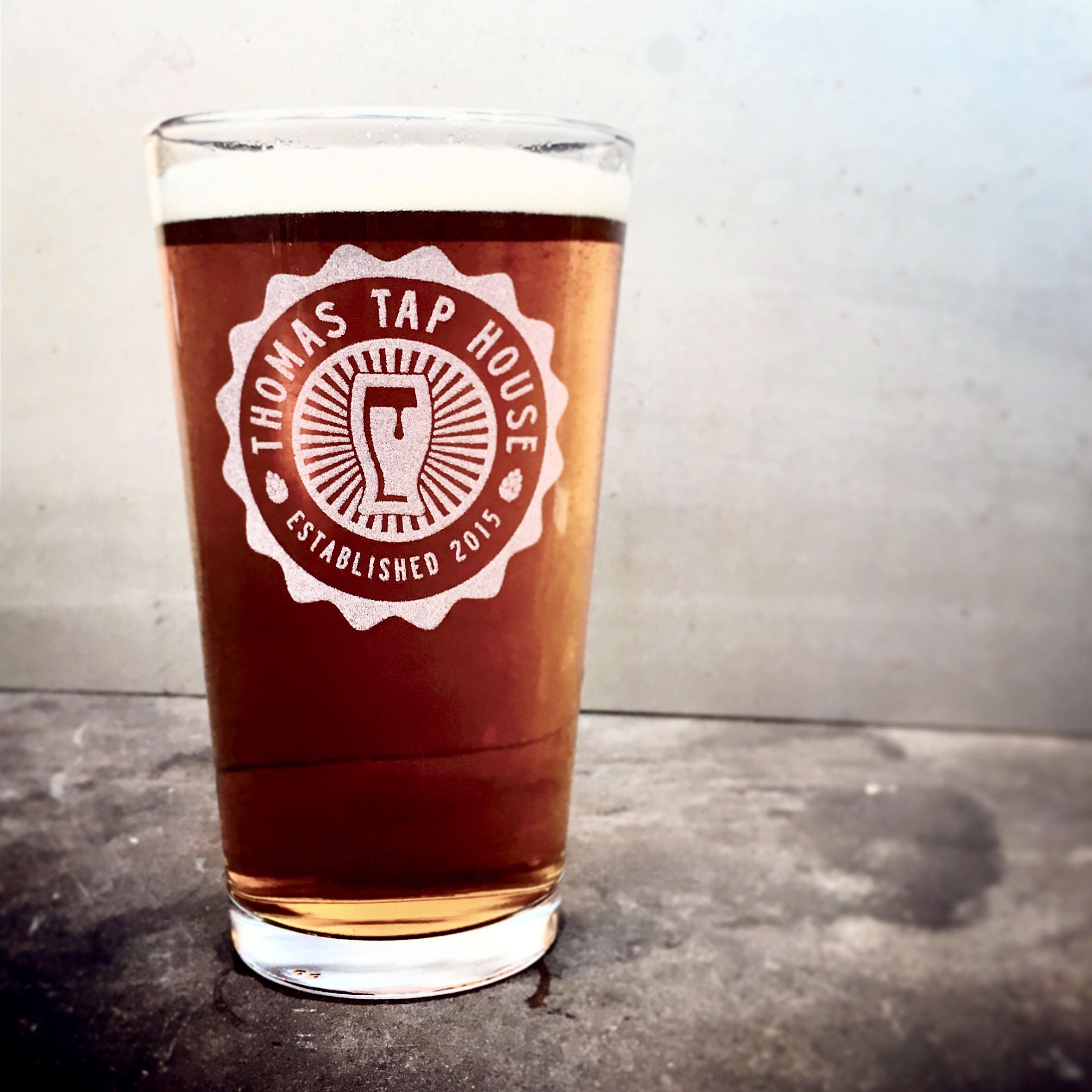 photo engraved pint glass