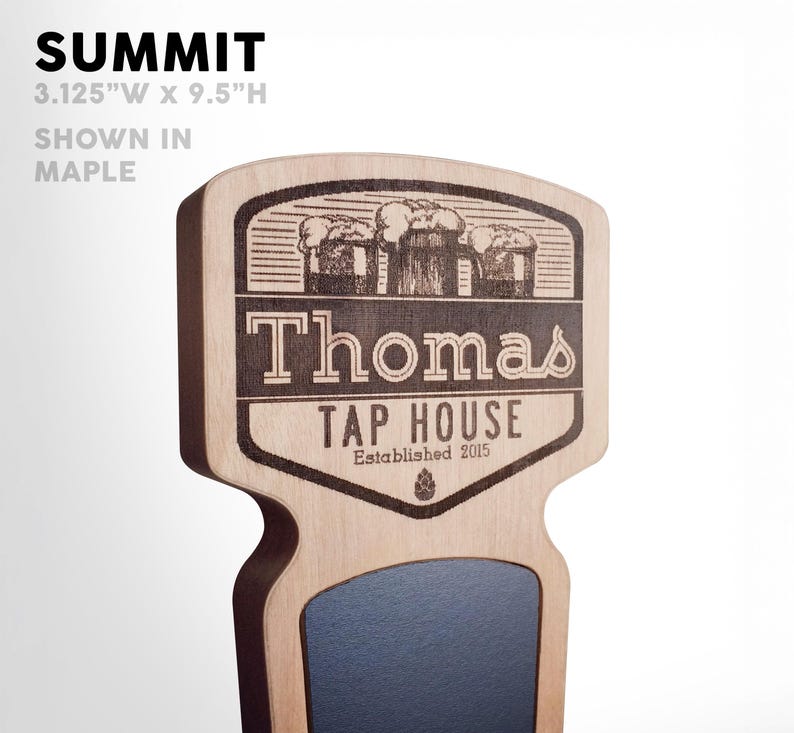 Poignée de robinet à bière personnalisée : 12 modèles différents en bois dur Summit