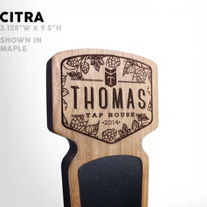 Poignée de robinet à bière personnalisée : 12 modèles différents en bois dur Citra