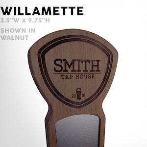 Poignée de robinet à bière personnalisée : 12 modèles différents en bois dur Willamette