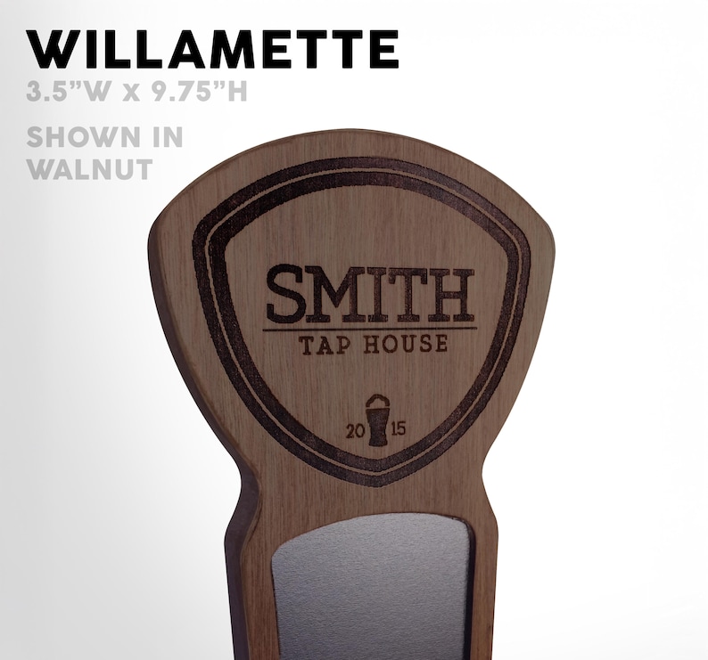 Poignée de robinet à bière personnalisée : 12 modèles différents en bois dur Willamette