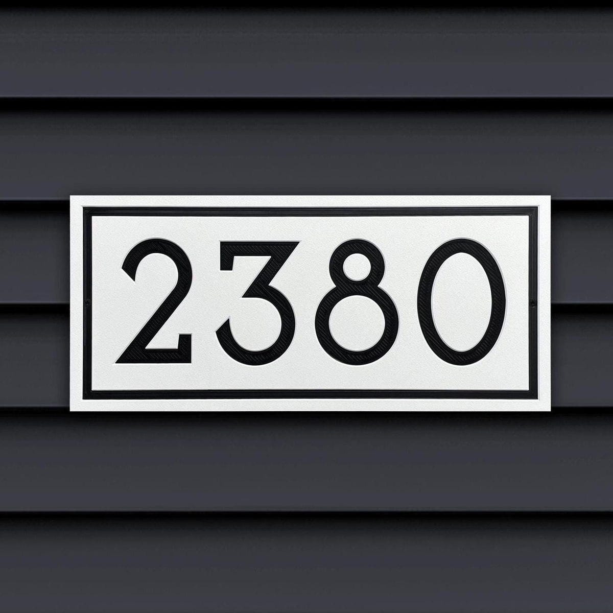 Modern House Number Sign - Contemporary Address Sign - Horizontal House Number Plaque - Etsy