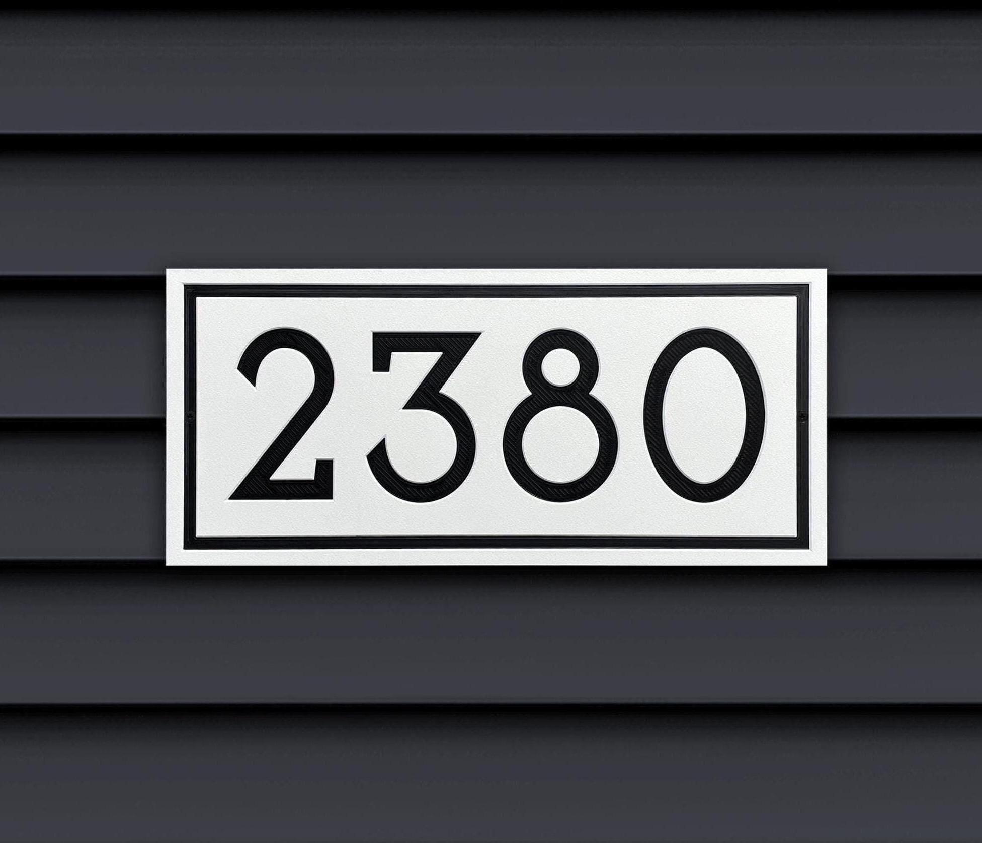 House Number Sign With Border: Horizontal Outdoor Plaque - Etsy UK