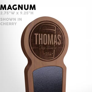 Poignée de robinet à bière personnalisée : 12 modèles différents en bois dur Magnum