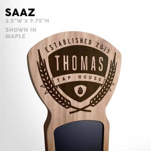 Poignée de robinet à bière personnalisée : 12 modèles différents en bois dur Saaz