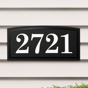 House Number Sign - Timeless Address Sign - Horizontal House Number Plaque