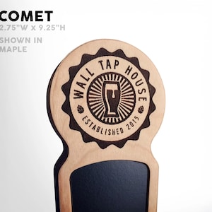 Poignée de robinet à bière personnalisée : 12 modèles différents en bois dur Comet