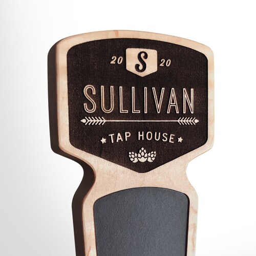 Custom Beer Tap Handlelaser Engraved With Chalkboard Tap Etsy